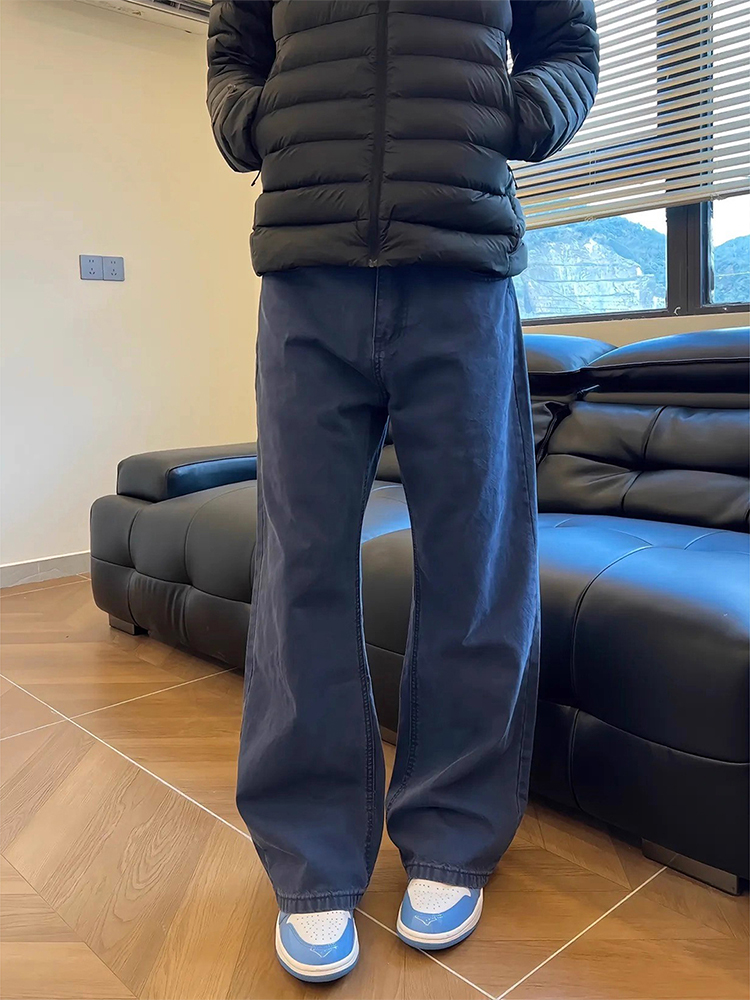 French Streetwear Brand - Cleanfit French Work Niebieskie Męskie Jesienno-Zimowe